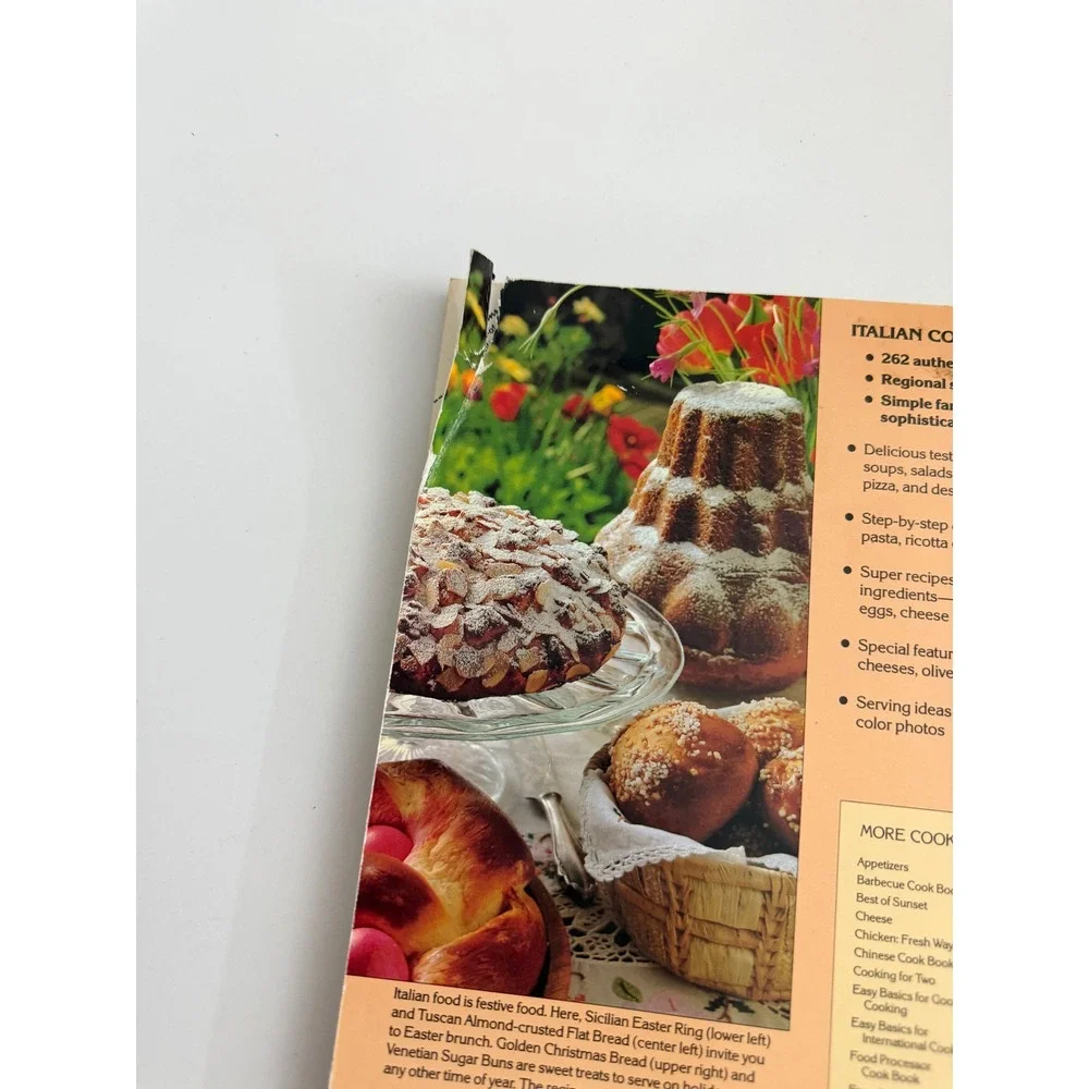 Sunset Italian Cook Book Vintage Softcover 262 Recipes Antipasto to Zabaglione